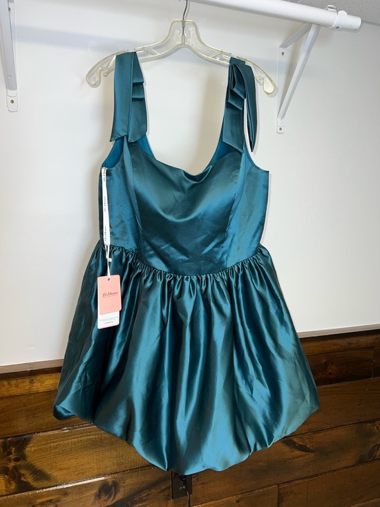 JJs House Dresses & Skirts - NWT JJs House Teal Satin Party Dress with Bow Straps- 18W